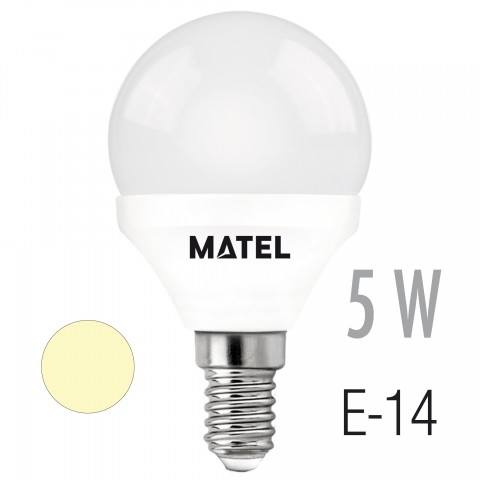 BOMBILLA LED ESFERICA  E14...