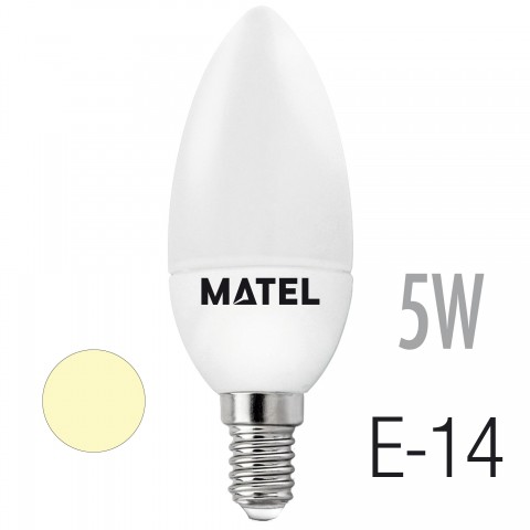 BOMBILLA LED VELA E14 5W...