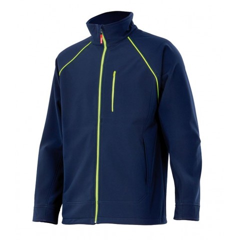 CAZADORA SOFT SHELL BICOLORAZUL MARINO/AMARILLO FLUOR M