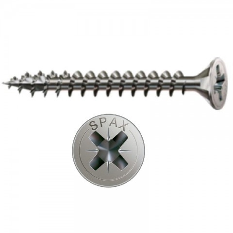 SPAX CABEZA PLANA INOX. 4,0 60