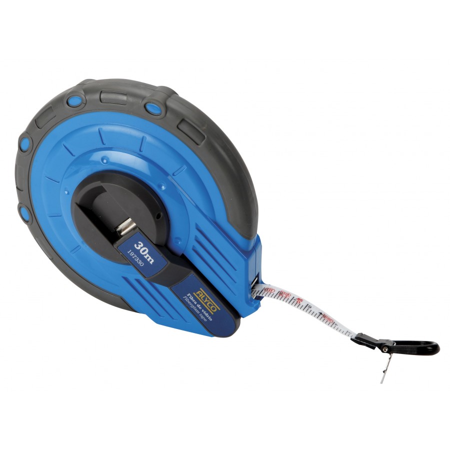 El flexómetro está fabricado en plástico resistente antichoque y la cinta es de fibra de vidrio con recubrimiento vinílico. La El flexómetro está fabricado en plástico resistente antichoque y la cinta es de fibra de vidrio con recubrimiento vinílico. La