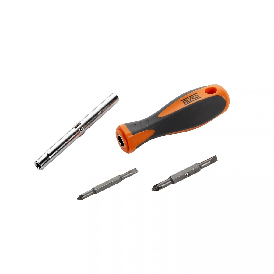 Conjunto de mango bimaterial con tubo acoplable con bola de retención para encastrar puntas doble de atornillar.
Tubo doble ad Conjunto de mango bimaterial con tubo acoplable con bola de retención para encastrar puntas doble de atornillar.
Tubo doble ad