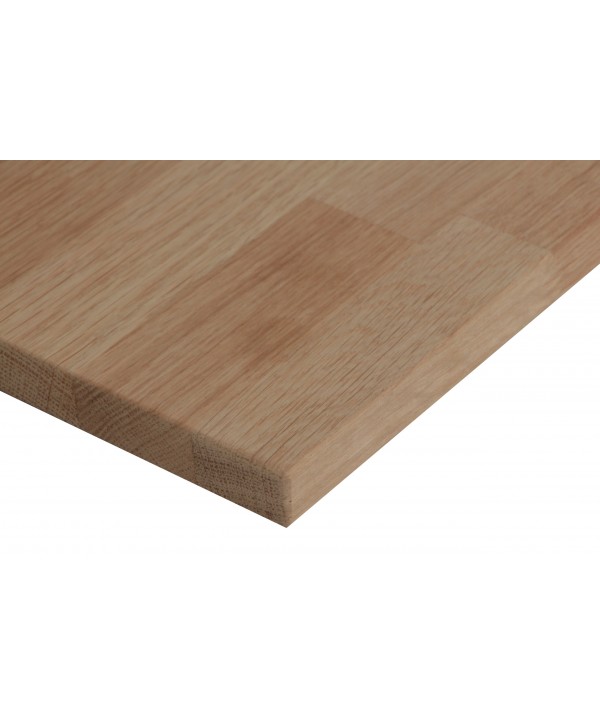 Encimera de cocina fabricada en madera maciza con un acabado aspecto madera de roble. El tratamiento de su superficie permite l