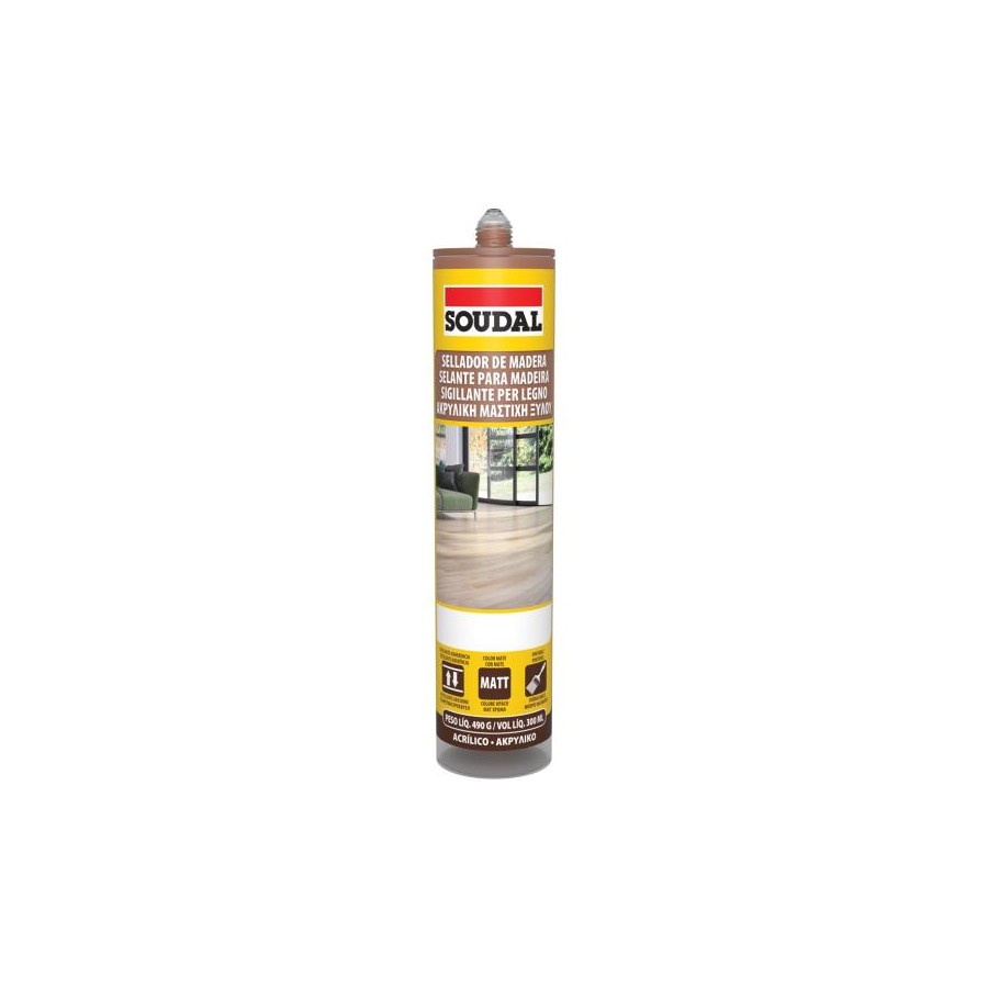 Masilla acrílica elástica de alta calidad, ideal para parquet, laminado y rodapiés. Disponible en una amplia gama de colores de