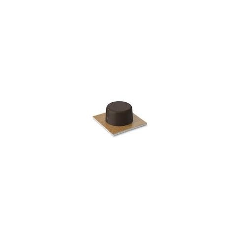 Tope de puerta adhesivo Inofix 2023-9 en acabado parq/marron, con unas dimensiones de 18 mm x 45mm x 45 mm, para evitar dañar l