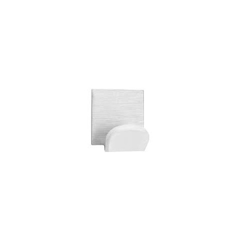 Colgador adhesivo con base de acero inoxidable Inofix Blanco 2078. Fabricado en acero inoxidable, con decoraciones de imitación
