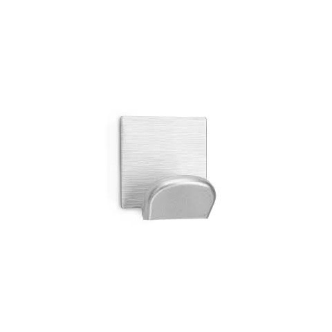 Colgador adhesivo con base de acero inoxidable. Fabricado en acero inoxidable. Peso máximo soportado: 1,5 Kg. Indicado para múl