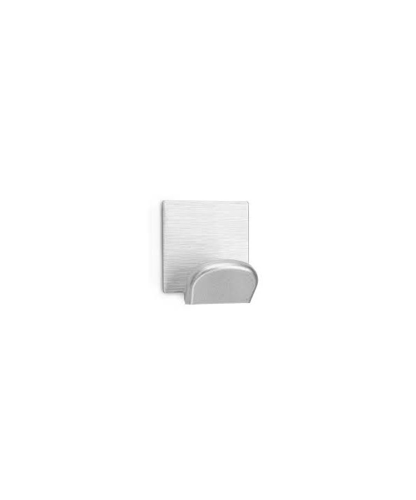 Colgador adhesivo con base de acero inoxidable. Fabricado en acero inoxidable. Peso máximo soportado: 1,5 Kg. Indicado para múl