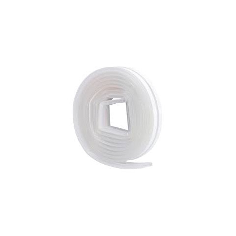 Burlete aislante para puertas y ventanas de silicona 2110 0. Rollo de 6 metros. - Color transparente. - Medidas 7x9mm. - Gran r